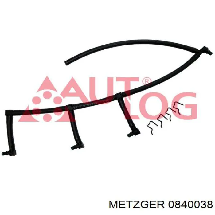 Tubo De Combustible Atras De Las Boquillas 0840038 Metzger