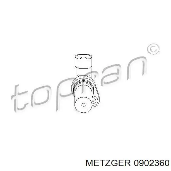 Sensor de posición del cigüeñal 0902360 Metzger