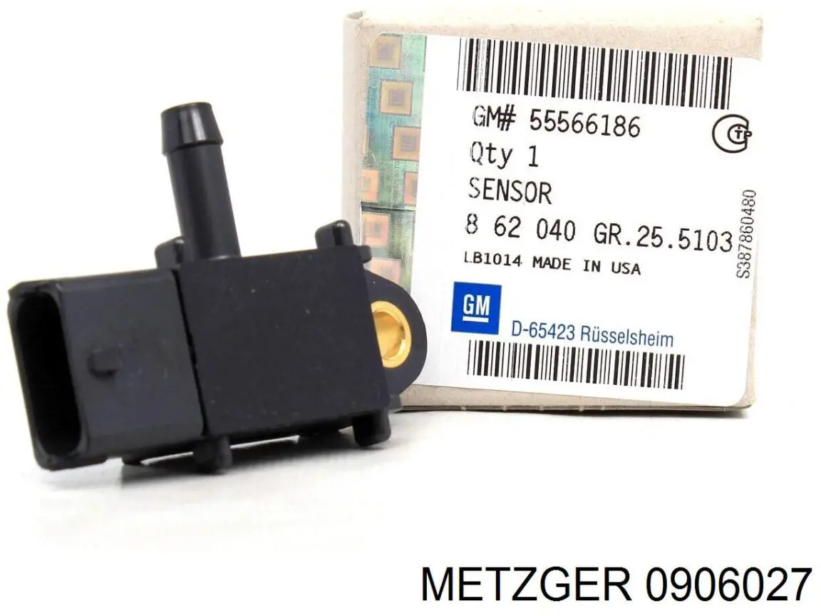 Датчик давления выхлопных газов 0906027 Metzger