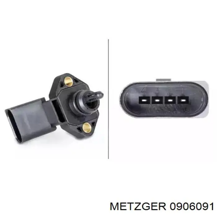 Датчик давления наддува Metzger 0906091
