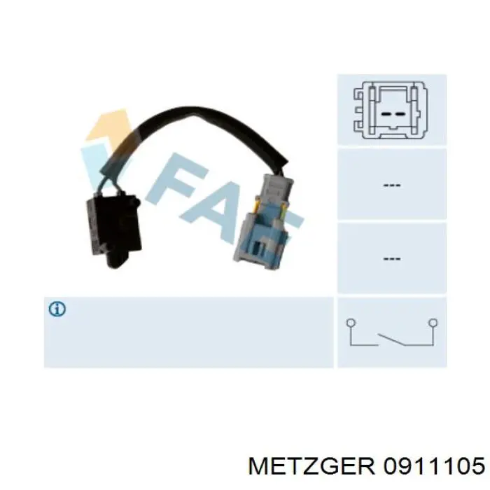 Interruptor De Embrague 0911105 Metzger