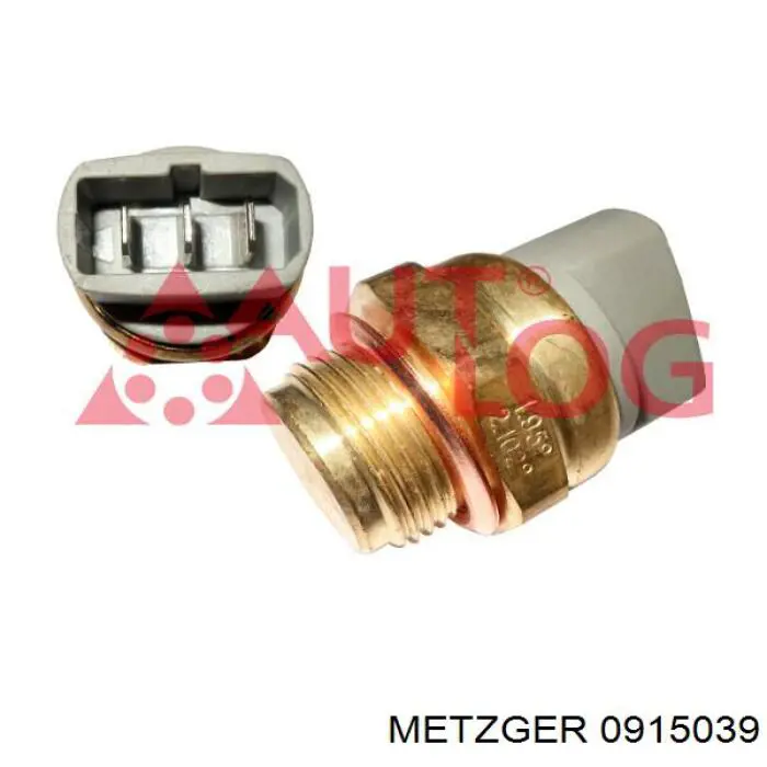 Sensor, temperatura del refrigerante (encendido el ventilador del radiador) 0915039 Metzger