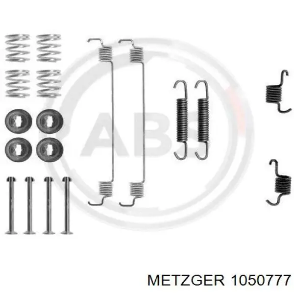 105-0777 Metzger монтажный комплект задних барабанных колодок
