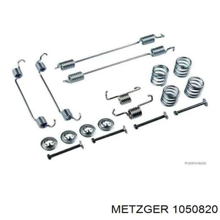 Kit de montaje, zapatas de freno traseras 1050820 Metzger