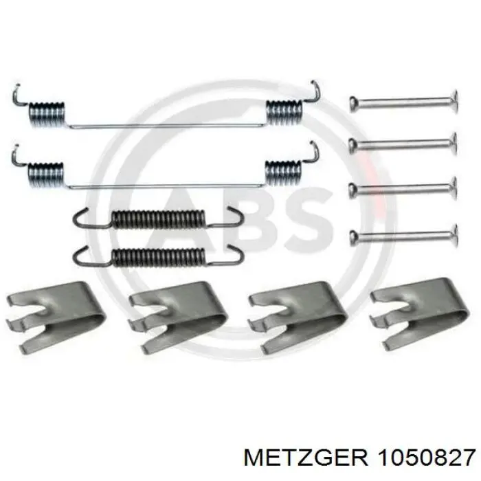 105-0827 Metzger монтажный комплект задних барабанных колодок