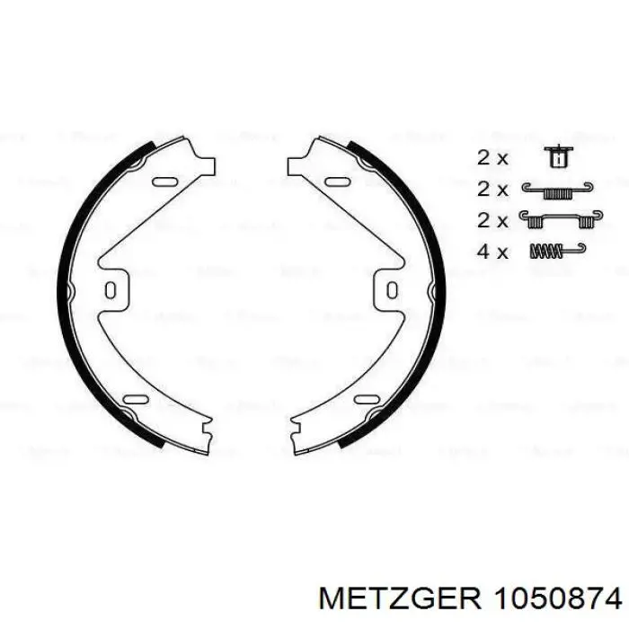 Ремкомплект задних тормозов 1050874 Metzger