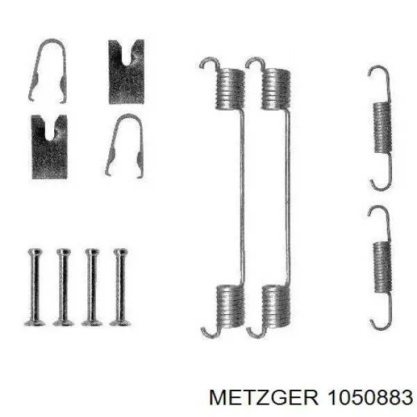 105-0883 Metzger ремкомплект тормозов задних