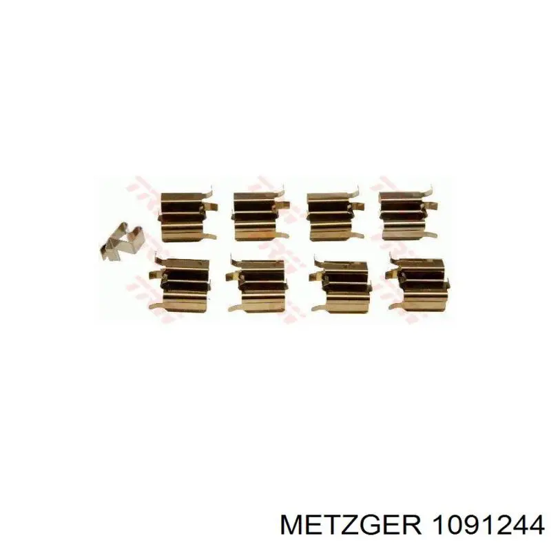 Комплект пружинок крепления передних дисковых колодок Febest 0703JB416FKIT