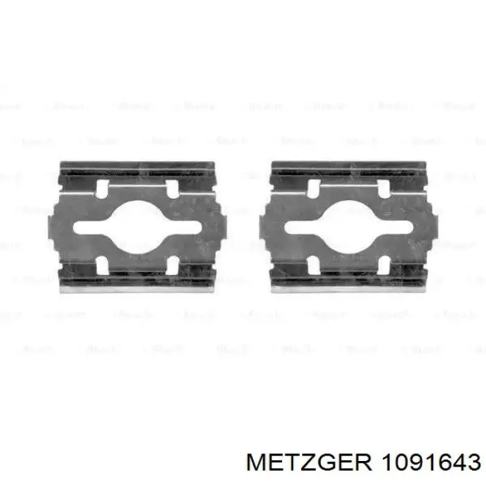 1091643 Metzger ремкомплект тормозных колодок