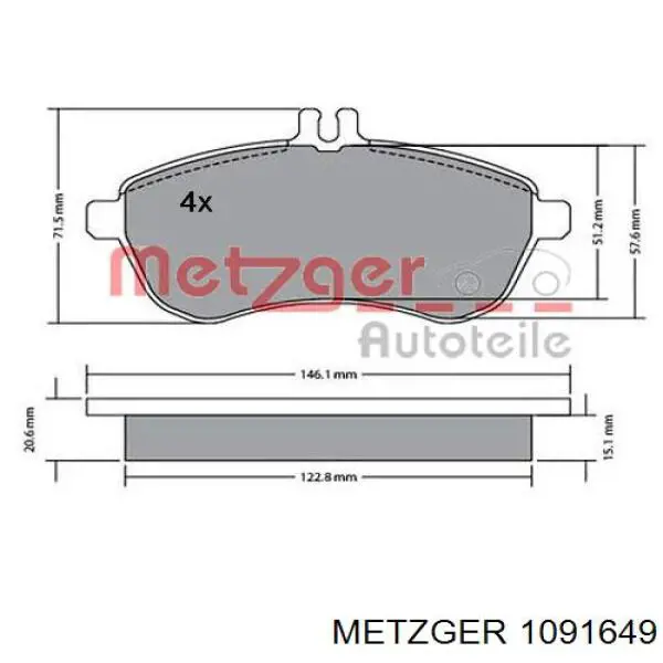 Комплект пружинок крепления дисковых колодок, передних на Mercedes C (W204)