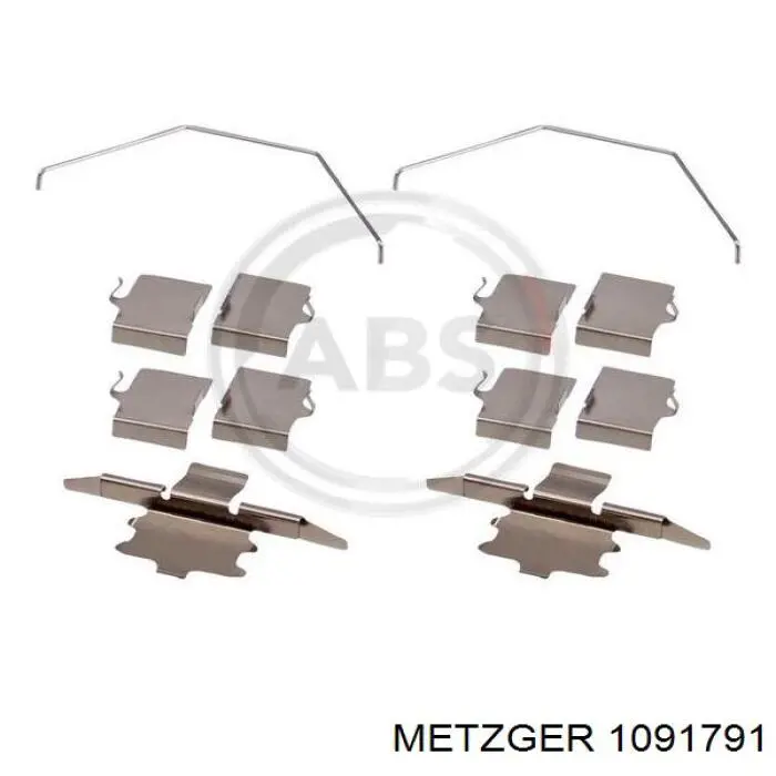 109-1791 Metzger пластина противоскрипная крепления тормозной колодки передней