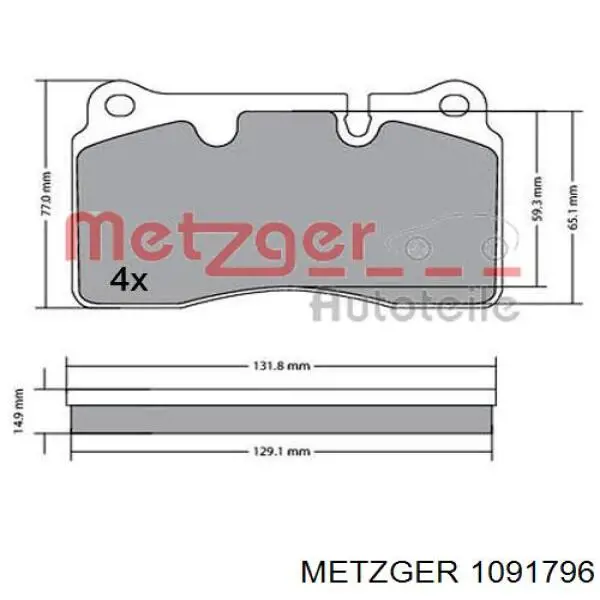 Комплект пружинок крепления дисковых колодок передних H1474BK Power Stop