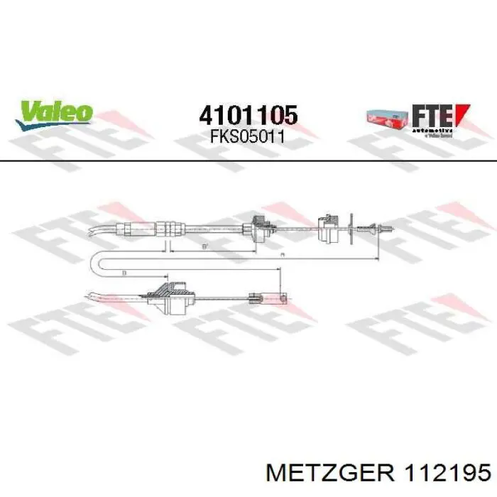 Трос сцепления 00002150R1 Peugeot/Citroen
