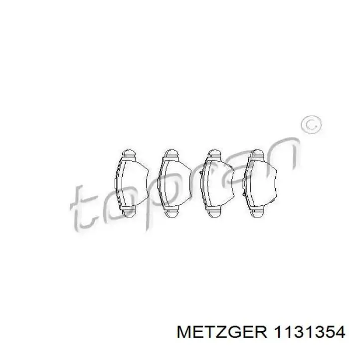 Ремкомплект суппорта тормозного переднего Metzger 1131354