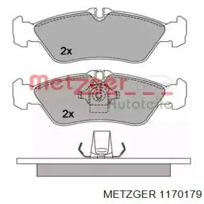 Задние тормозные колодки 1170179 Metzger