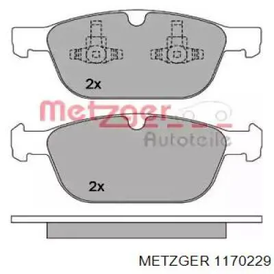 Колодки тормозные передние дисковые Metzger 1170229