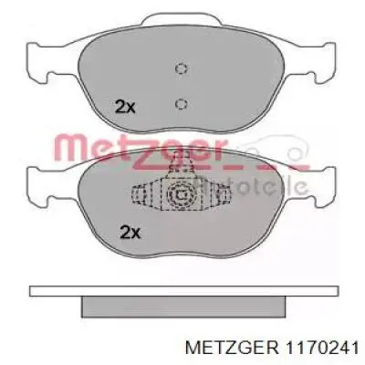 Передние тормозные колодки 1170241 Metzger