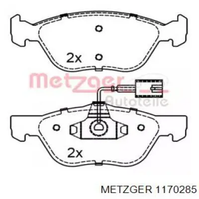 Передние тормозные колодки 1170285 Metzger