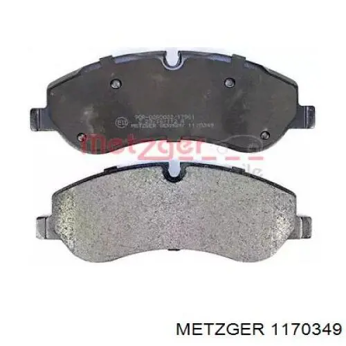 Передние тормозные колодки 1170349 Metzger