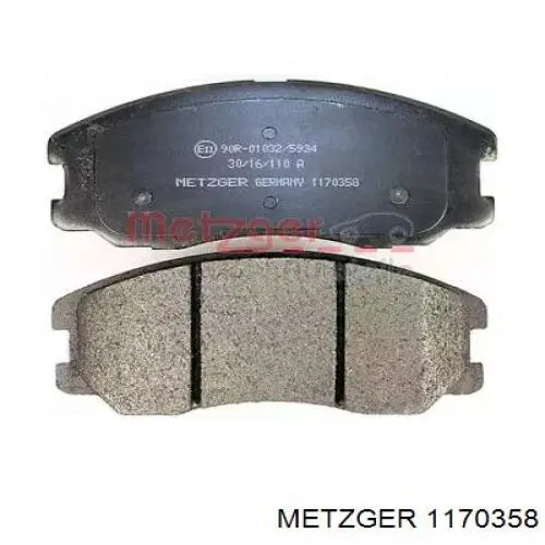 Передние тормозные колодки 1170358 Metzger