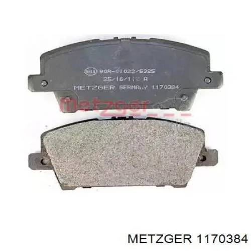 Передние тормозные колодки 1170384 Metzger