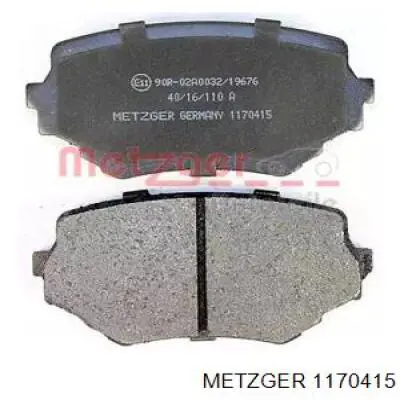 Колодки тормозные передние дисковые Metzger 1170415