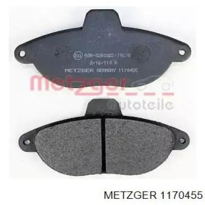 Колодки тормозные передние дисковые Metzger 1170455