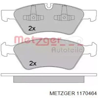 Передние тормозные колодки 1170464 Metzger