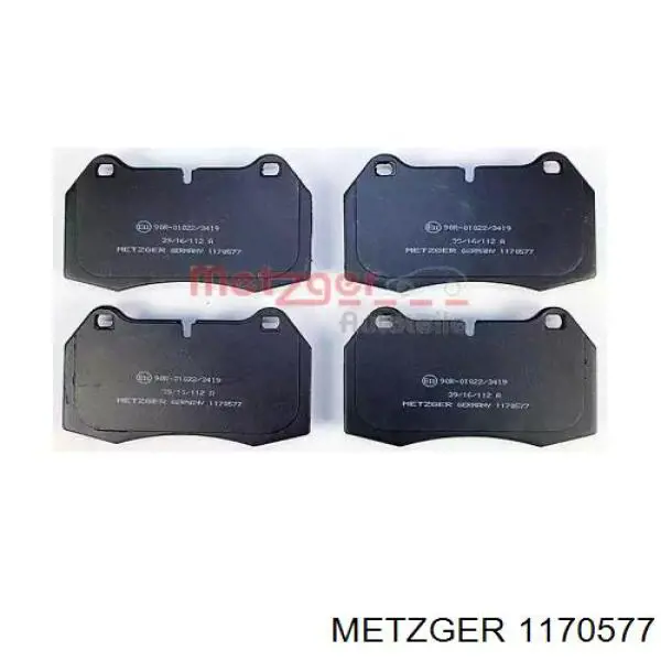 Колодки тормозные передние дисковые Metzger 1170577