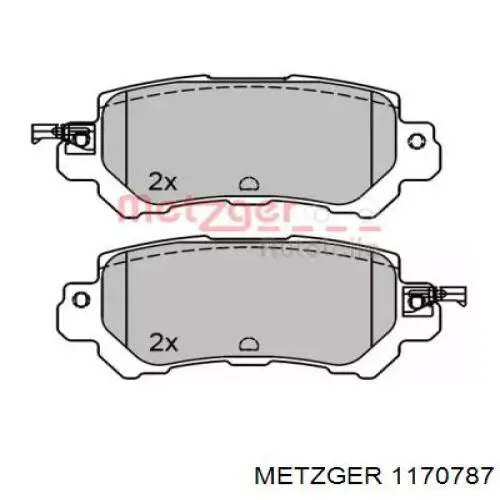 Задние тормозные колодки 1170787 Metzger