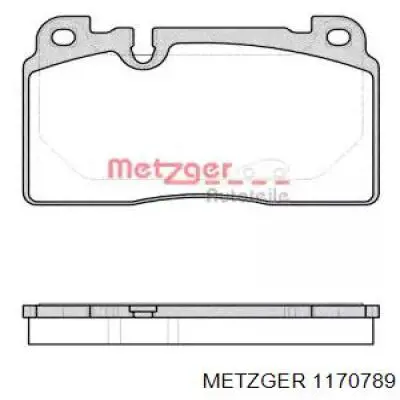 Передние тормозные колодки 1170789 Metzger