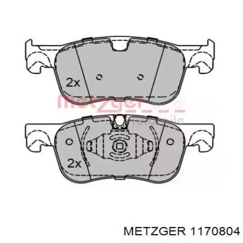 Колодки тормозные передние дисковые Metzger 1170804