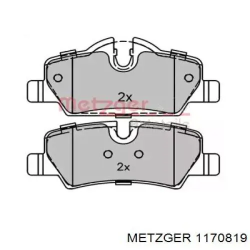 1170819 Metzger sapatas do freio traseiras de disco