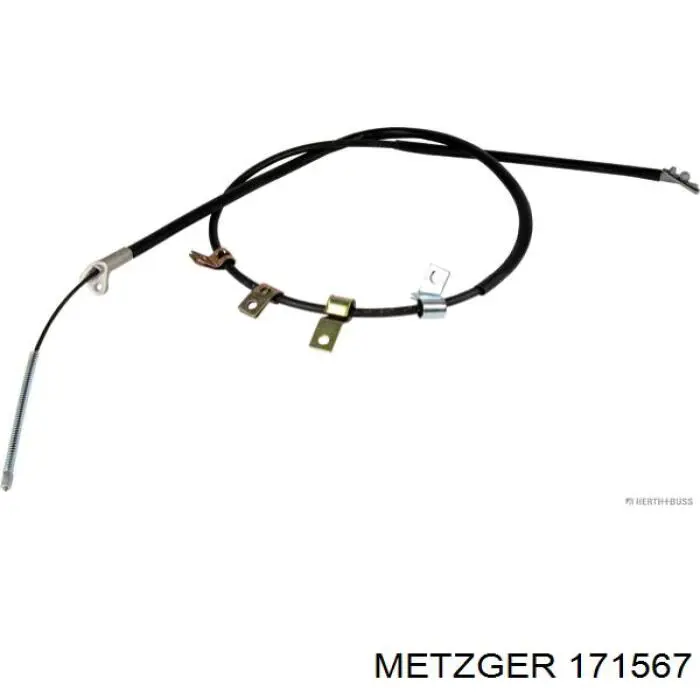17.1567 Metzger трос ручного тормоза задний правый