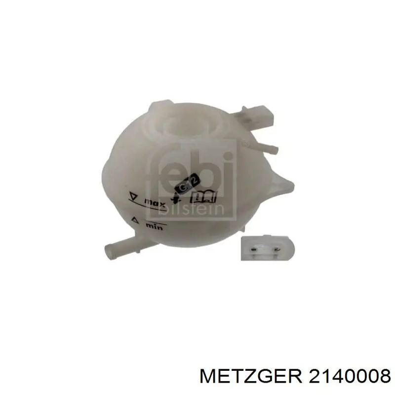 Купить 2140008 Metzger Водяной бачок системы охлаждения
