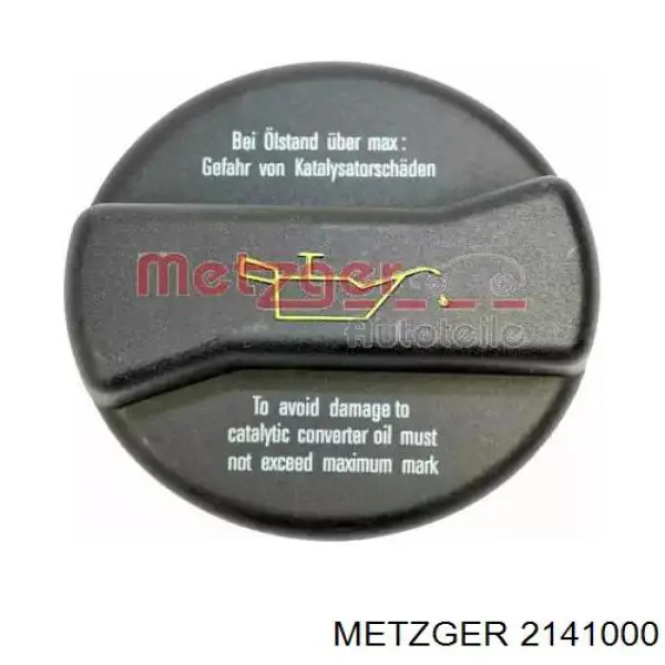 2141000 Metzger tampa do gargalho de enchimento de óleo
