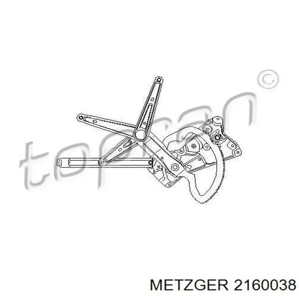 2160038 Metzger механизм стеклоподъемника двери передней левой