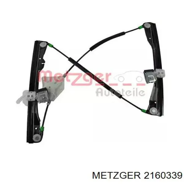 2160339 Metzger mecanismo de acionamento de vidro da porta dianteira esquerda