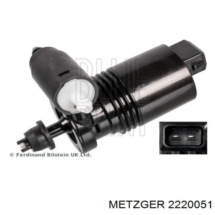Насос-мотор омывателя стекла переднего Metzger 2220051