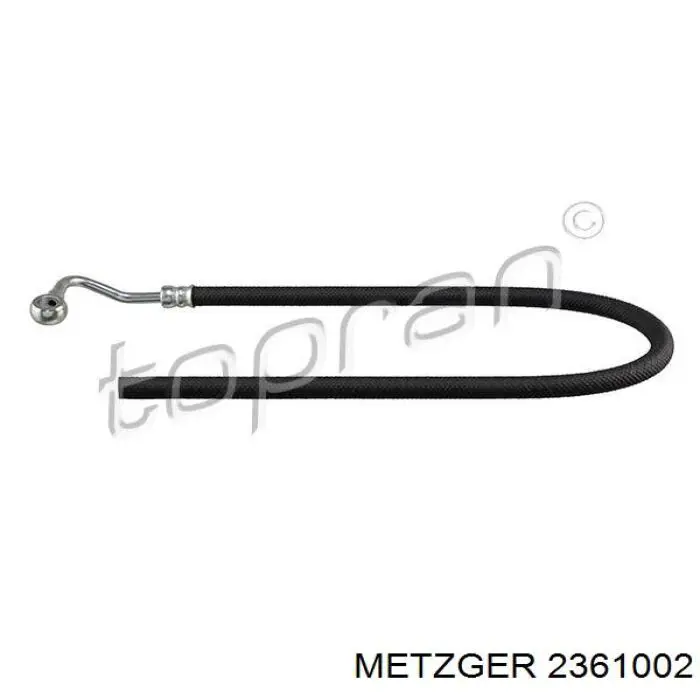 Шланг ГУР низкого давления, от рейки (механизма) к радиатору Metzger 2361002