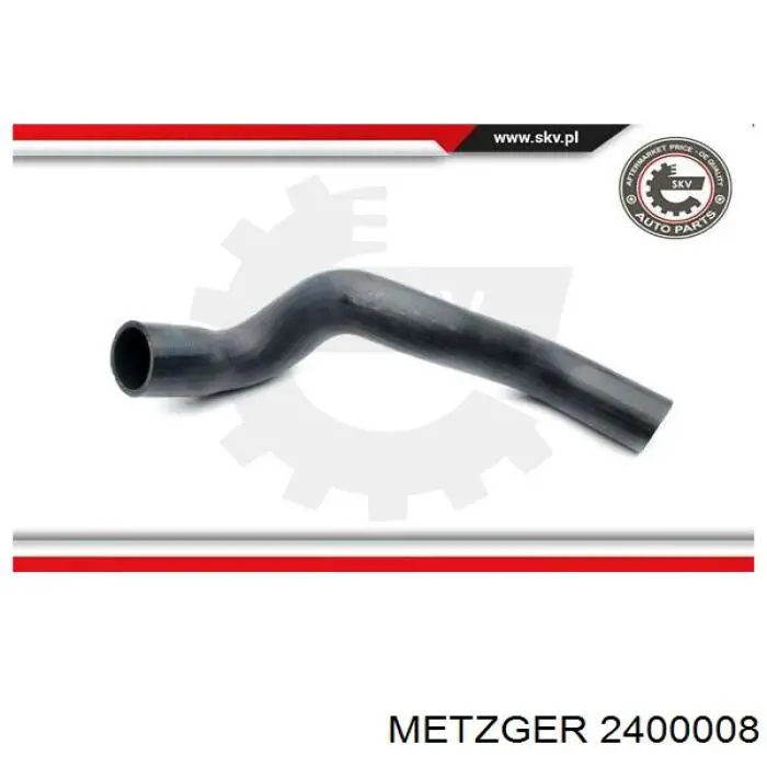 2400008 Metzger шланг (патрубок интеркуллера верхний)