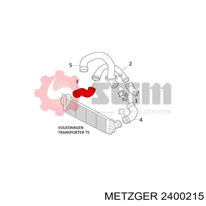 Купить 2400215 Metzger Патрубок интеркулера