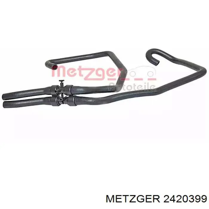 2420399 Metzger шланг радиатора отопителя (печки, сдвоенный)
