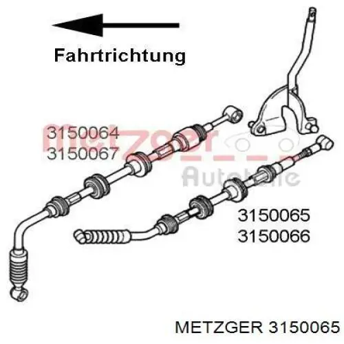 Трос переключения передач (выбора передачи) на Fiat Ducato 230