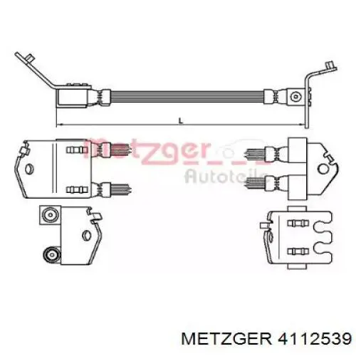 Задний тормозной шланг 4112539 Metzger