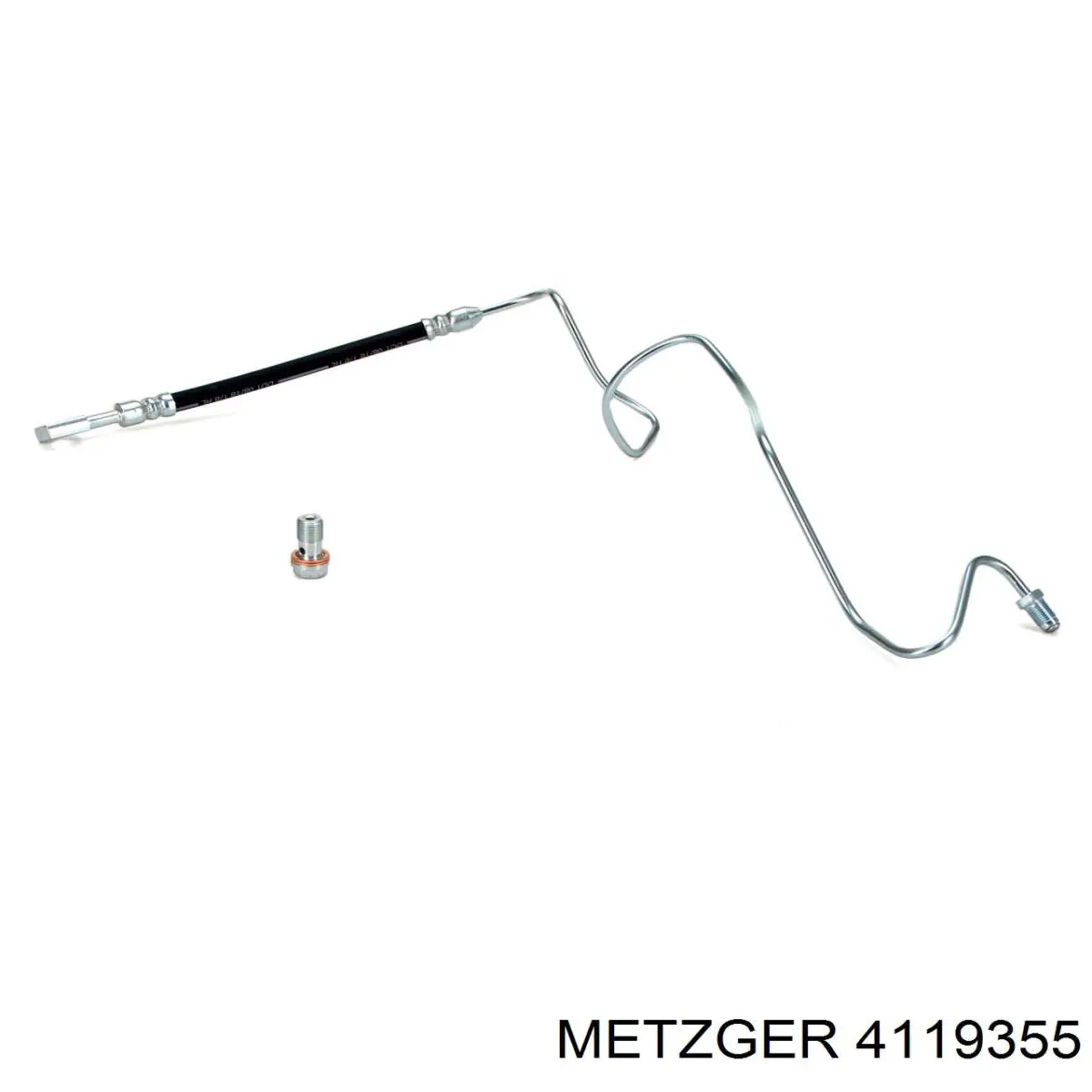 Шланг тормозной задний правый 4119355 Metzger