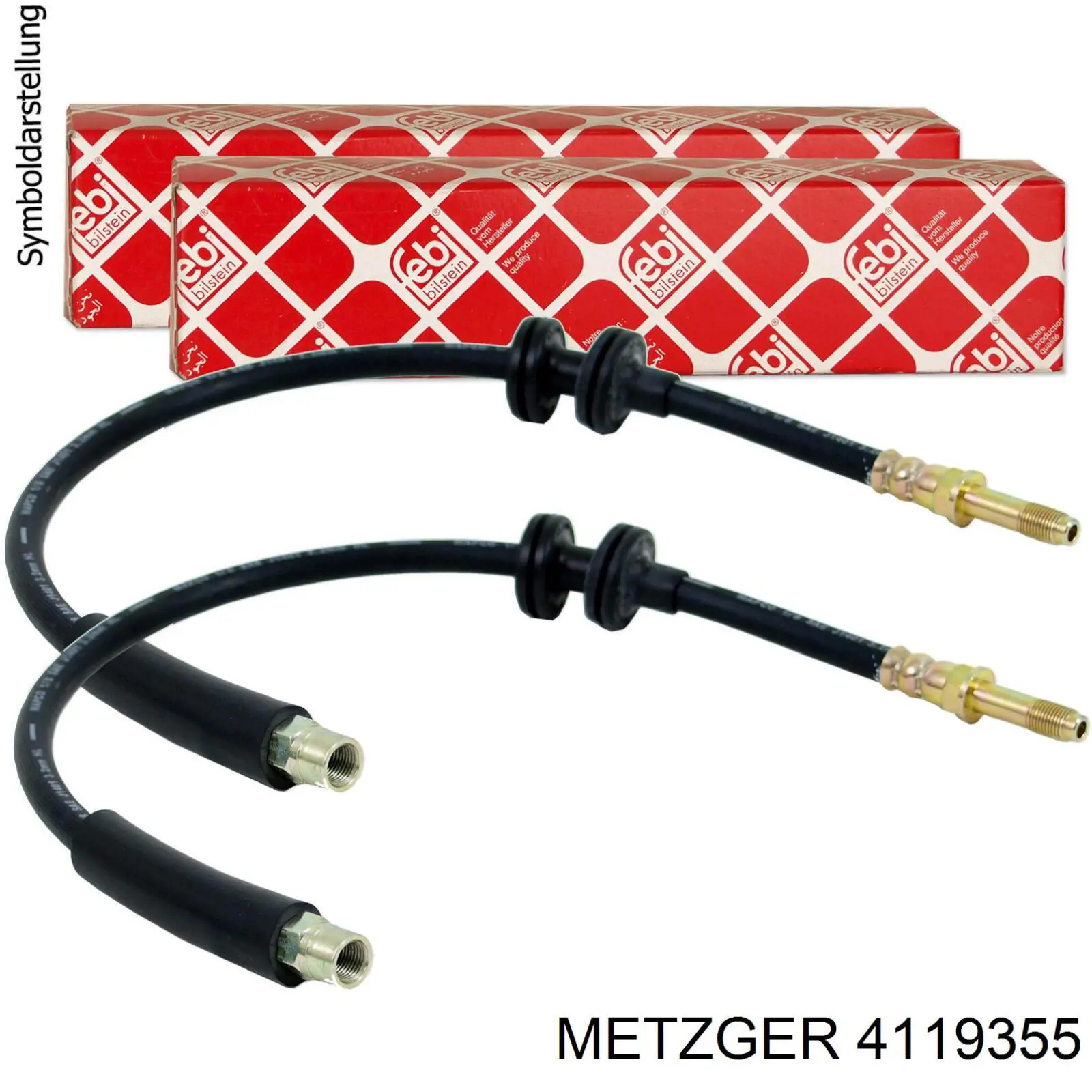 Шланг тормозной задний, правый Metzger 4119355 цена, от 17.08 USD