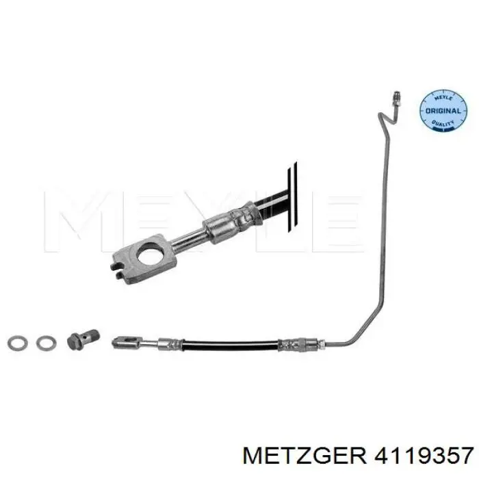 Купить 4119357 Metzger Шланг тормозной задний правый