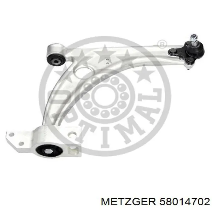 58014702 Metzger Рычаг передней подвески нижний, правый