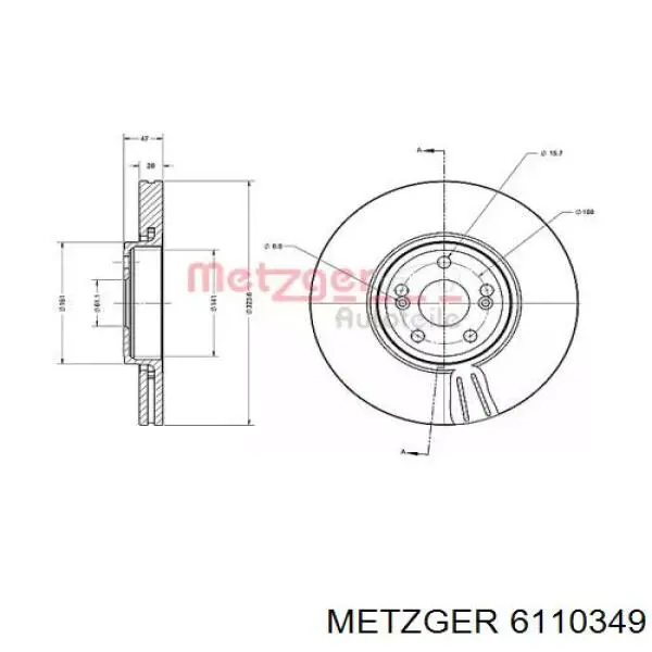 Тормоз дисковый передний Renault (RVI) 8201695235 цена, от 63.67 USD